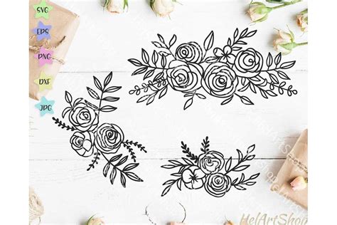 Flower arrangement svg, bouquet svg, Flowers svg, floral svg (553460) | Cut Files | Design Bundles