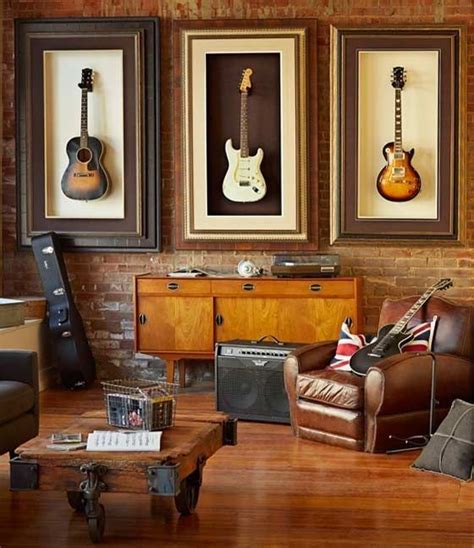 25+ best ideas about Guitar room on Pinterest | Guitar display ... | Erkek odası, Iç mekan ...