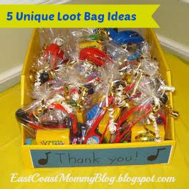 East Coast Mommy: 5 Unique "Loot Bag" Ideas