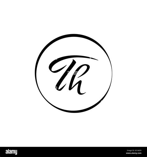 Initial TH letter Logo Design vector Template. Abstract Script Letter TH logo Design Stock ...