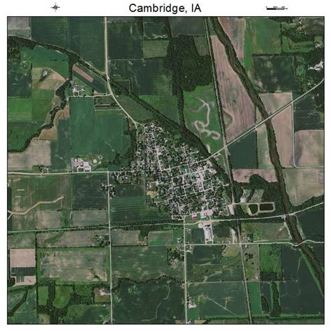 Aerial Photography Map of Cambridge, IA Iowa