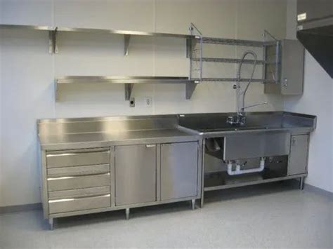 Yashasvi Technologies Silver Commercial Kitchen Wall Shelve for Hotel ...