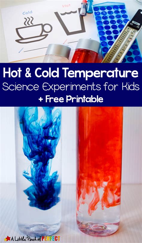 Learn about Hot and Cold Temperature Science Experiments for Kids - Weather Experiments, Weather ...