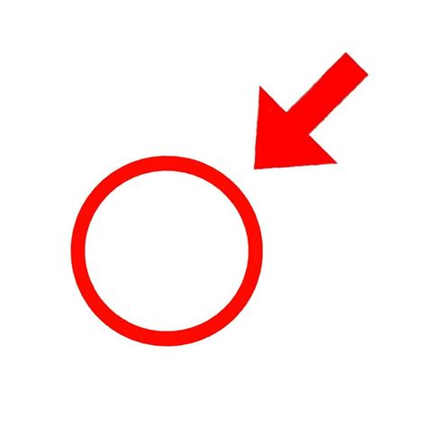 a red circle with an arrow pointing to the right and left side on a white background