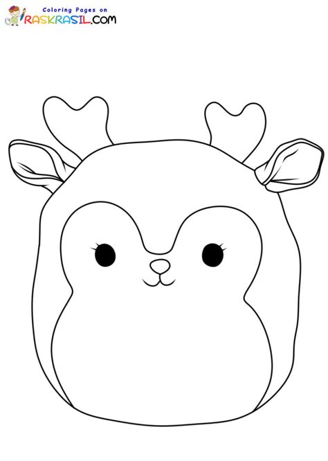 Christmas Squishmallow Coloring Pages