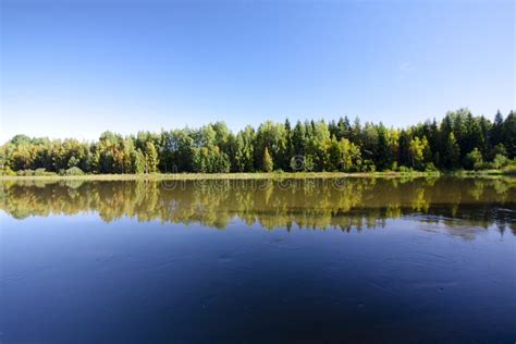 Calm and Beautiful Kymijoki River in Finland. Stock Image - Image of ...