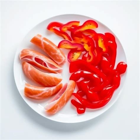 Premium AI Image | Fresh Red Pepper Slices Isolated on White