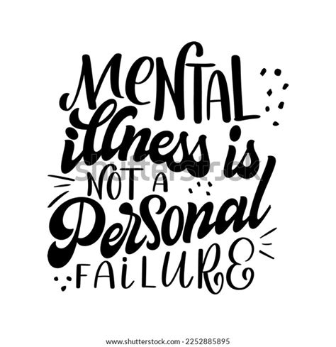 Mental Health Quote Hand Drawn Lettering Stock Vector (Royalty Free ...