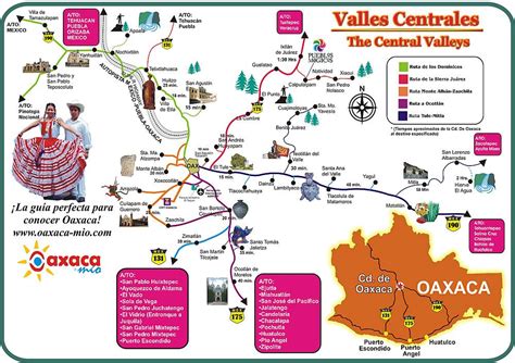 Valles centrales oaxaca | Mapa turistico de mexico, Mapa de oaxaca ...