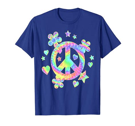 Tie Dye Peace Sign Shirt | Colorful Tye Dye Hippie Flowers T-Shirt-ANZ – Anztshirt