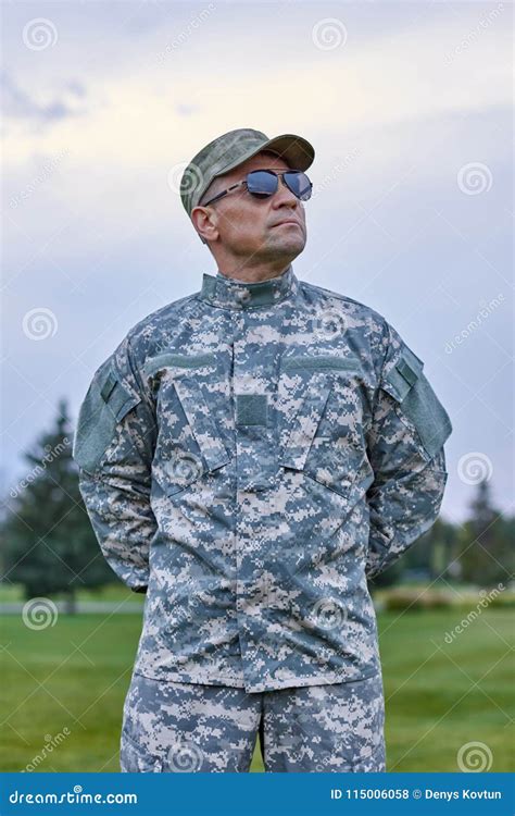 Courageous brave soldier. stock photo. Image of pride - 115006058