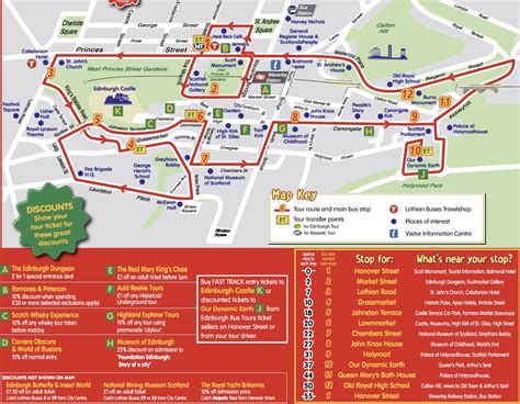 Tourist Map Of Edinburgh Scotland