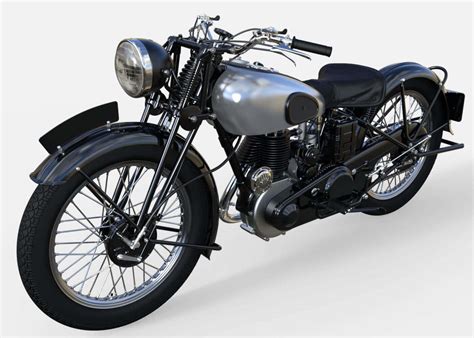 Norton 16H Motorcycle - 3D Model by Leonid_Kuzyakin