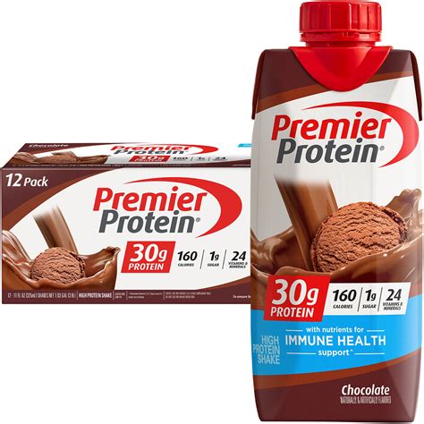 Premier Protein Shake, Chocolate, 30g Protein, 11 fl oz, 12 Ct - Walmart.com