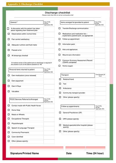 17+ Free Nursing Hospital Discharge Checklist Templates (PDF ...