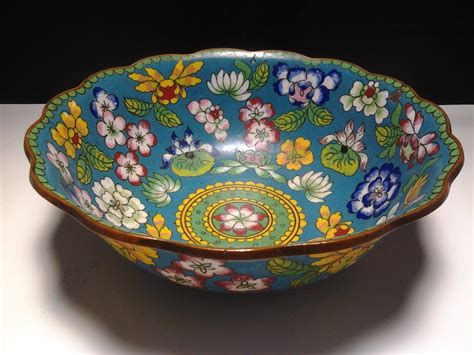 antique Chinese cloisonne bowl Chinese famille rose by artiques71