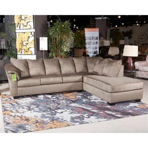 7500910 Ashley Furniture Darcy - Steel Laf Full Sofa Sleeper