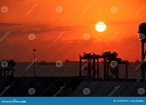 Colorful Views, a Play of Colors at Sunset. Night Views of Ships and ...