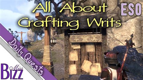 ESO Crafting Writs Guide - Elder Scrolls Online Crafting Writs! Daily Crafting Quest - YouTube