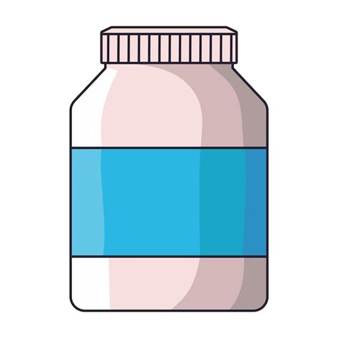 Free Vector | Protein bottle template icon isolated