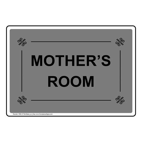 Gray Mother's Room Sign RRE-37184-BLKonGray