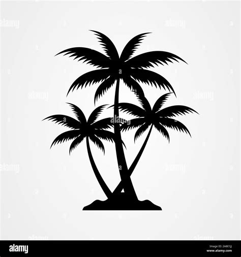 Palm tree silhouette icon. simple flat vector illustration Stock Vector Image & Art - Alamy