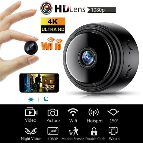 Mini Wireless Wifi Camera with Night Vision Motion Detect Home Security ...