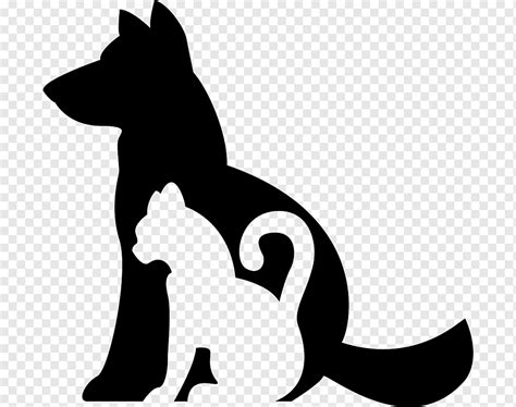 Dog And Cat, Puppy, Silhouette, Pet, Paw, Cats Dogs, Catdog, Black, Dog ...