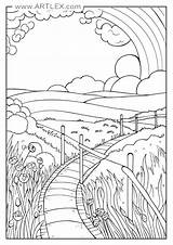 9 Of The Best Landscape Coloring Pages Free  Printable – Artlex sketch template