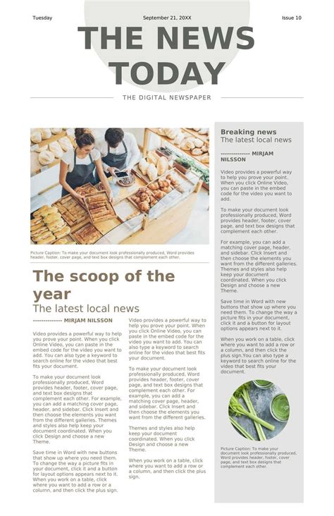 Lifestyle newspaper Template In Word (.Docx File Download)