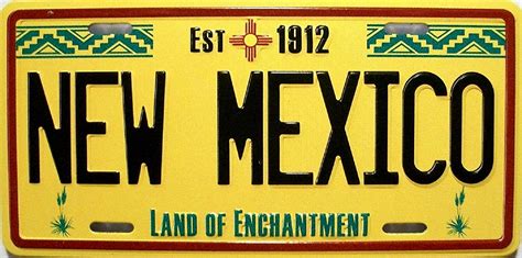 New Mexico State License Plate Novelty Fridge Magnet