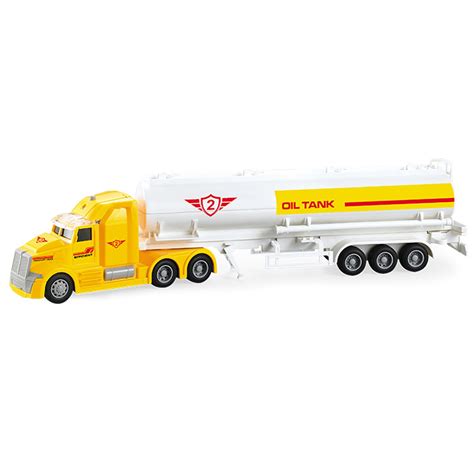 Toy Semi Truck Fuel Trailer 14.5" Friction Powered With Lights And ...