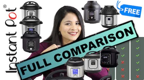 Instant Pot Comparison Chart 2023- Comparing 9 Instant Pot Models ...