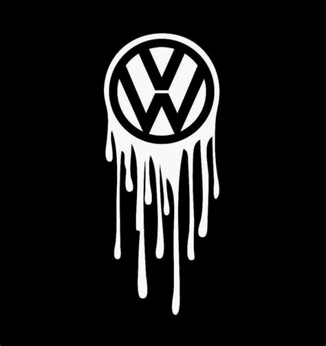 Vw Volkswagen Drip Window Decal Sticker For Cars And Trucks | Custom Made In the USA | Fast Shipping