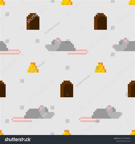 Pixel Art Mouse Cheese Pattern Seamless Stock Vector (Royalty Free) 2215538411 | Shutterstock