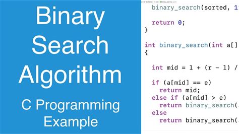 Binary Search Algorithm | C Programming Example - YouTube