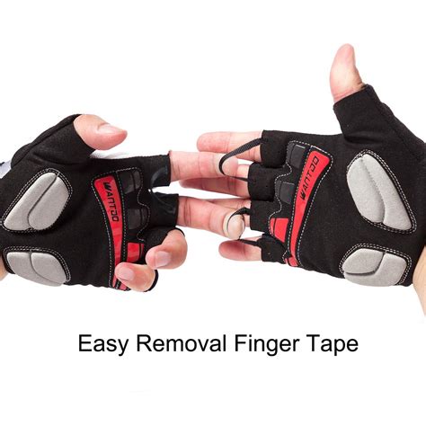 Wantdo Cycling Gloves Half Finger,Ultra Light Breathable Lycra Anti-Slip Shock Bike Gloves with ...
