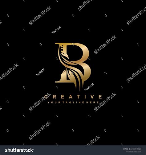 Gold Letter B Logo Design Luxurious Stock Vector (Royalty Free ...