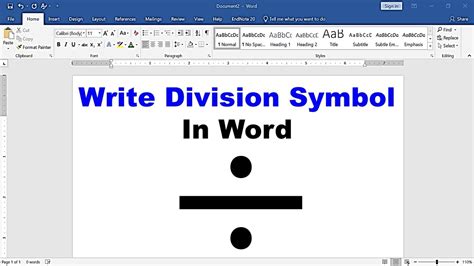 How To Type Divide Symbol In Microsoft Word - Printable Templates Free