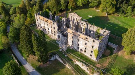 Remains of Haasberg Castle stock image. Image of monastery - 255493857