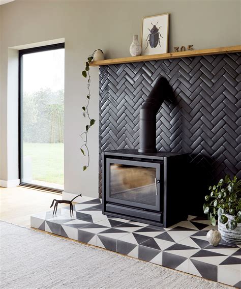 Fireplace tile ideas – 10 decorative designs using ceramic, porcelain ...