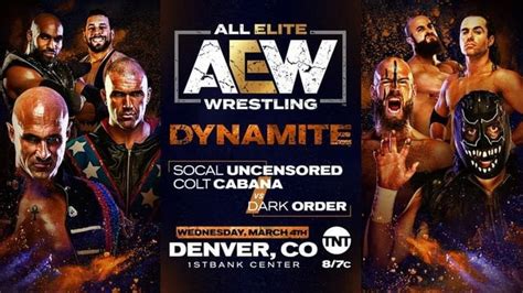 SCU & Colt Cabana vs The Dark Order announced for tonight’s Dynamite ...