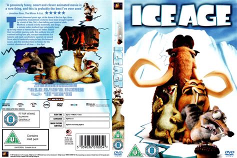 Ice Age (2002) WS R2 - Cartoon DVD - CD Label, DVD Cover, Front Cover