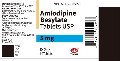 Amlodipine - FDA prescribing information, side effects and uses