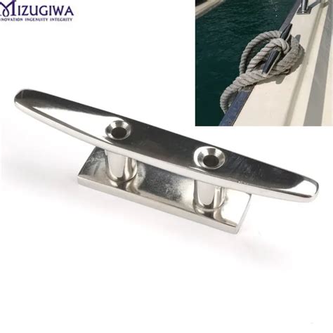 2PC 316 Stainless Steel Deck Boat Cleats Marine Heavy Duty Mooring Rope ...