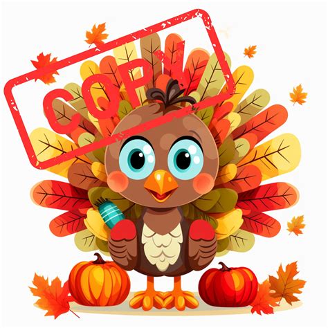 Turkey Clipart Funny Turkey Face Thanksgiving Clipart - Etsy