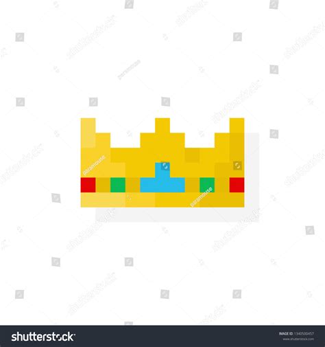 Pixel Art Gloden Crown Jewels Isolated Stock Vector (Royalty Free) 1340500457 | Shutterstock