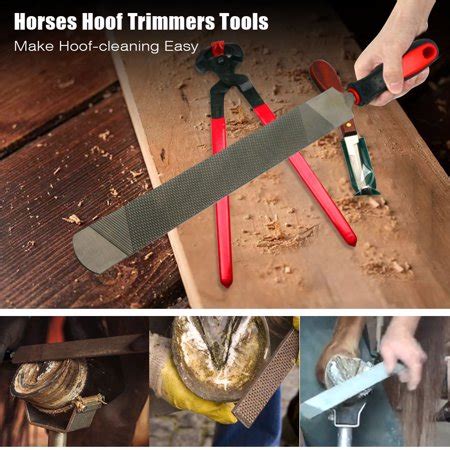 AIHOME Horse Farrier Hoof Trim Tool Kit Professional Horses Hoof Trimming Tools Set with Horse ...