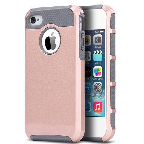 iPhone 4 Case, iPhone 4S Case ,4S Case,ULAK [ Colorful Series ] Dual Layer Hybrid Slim Hard Case ...