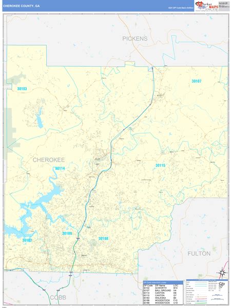 Map Cherokee County Ga | Cities And Towns Map